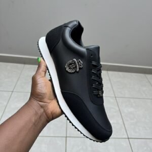 Black Billionaire Men's Leather Sneakers